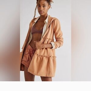 Stylish Tan Hooded Jacket